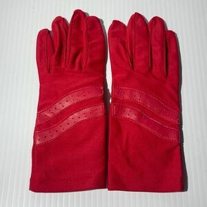 Vintage Sheer Energy L'eggs Red‎ Nylon Blend Driving Gloves One Size  Women